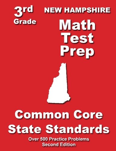 Cover for Teachers' Treasures · New Hampshire 3rd Grade Math Test Prep: Common Core State Standards (Paperback Book) [2nd edition] (2014)