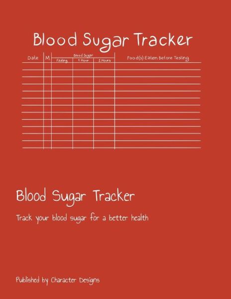 Cover for Character Designs · Blood Sugar Tracker (Paperback Book) (2019)