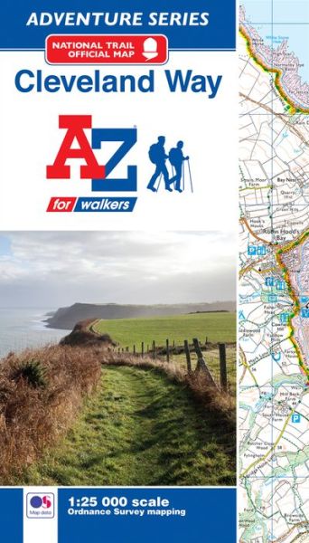 Cover for A-Z Maps · Cleveland Way National Trail Official Map: With Ordnance Survey Mapping - A -Z Adventure Series (Paperback Book) (2017)