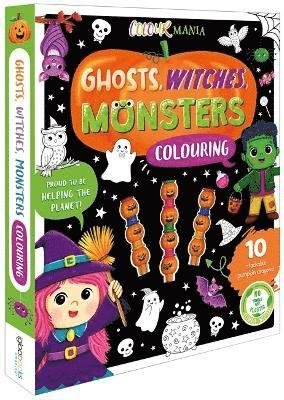Cover for Igloo Books · Ghosts, Witches, Monsters Colouring - Colouring Kit with 10 Stackable Crayons! (Pocketbok) (2024)