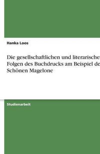 Cover for Loos · Die gesellschaftlichen und literar (Book) [German edition] (2013)