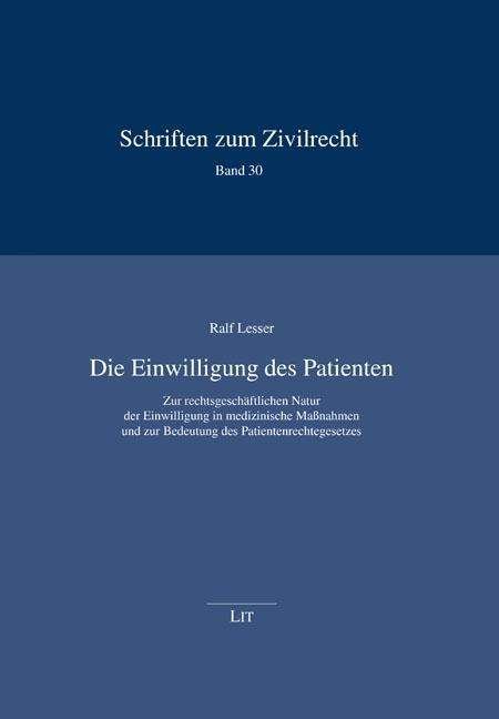 Cover for Lesser · Die Einwilligung des Patienten (Bok)