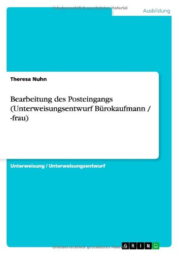 Cover for Nuhn · Bearbeitung des Posteingangs (Unte (Book) [German edition] (2013)