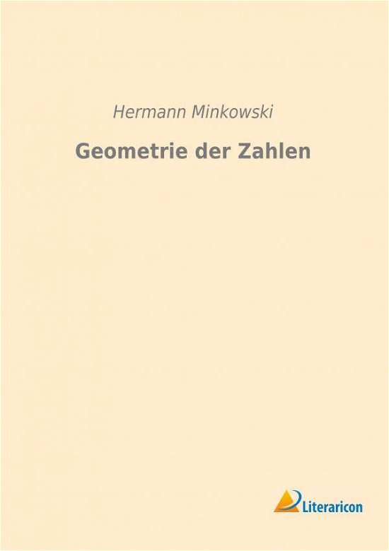 Cover for Minkowski · Geometrie der Zahlen (Book)