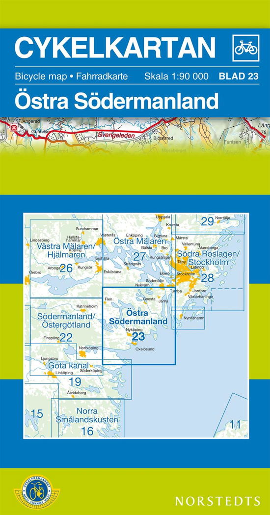 Cover for Norstedts · Cykelkartan: Östra Södermanland (Hardcover Book) (2012)