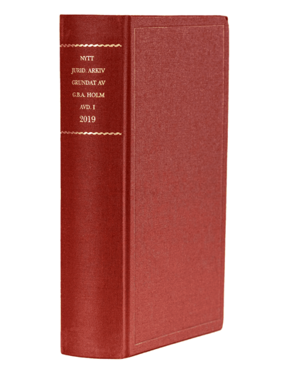 Cover for Nytt juridiskt arkiv : avd. I rättsfall från Högsta domstolen 2019 (Bound Book) (2020)