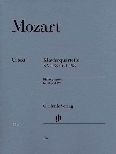 Klavierquar.478u.493Kl+Sti.HN196 - Mozart - Books - SCHOTT & CO - 9790201801964 - April 6, 2018