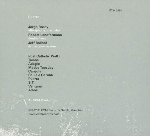 Puerta - Jorge Rossy / Robert Landfermann & Jeff Ballard - Música - ECM - 0602438225965 - 5 de noviembre de 2021