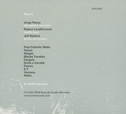 Cover for Jorge Rossy / Robert Landfermann &amp; Jeff Ballard · Puerta (CD) (2021)