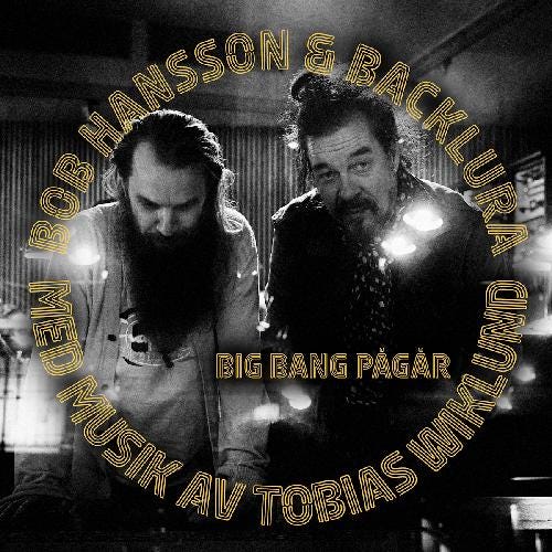 Cover for Backlura / Hansson, Bob / Wiklund, Tobias · Bigbang pågår (CD) (2023)