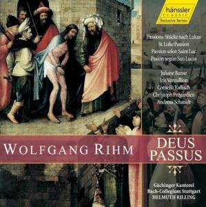 RIHM Wolfgang: Deus Passus - Rilling / Gächinger Kantorei - Musik - hänssler CLASSIC - 4010276011965 - 14. maj 2001