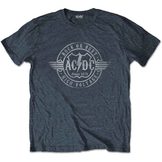 Cover for AC/DC · AC/DC Unisex T-Shirt: Rock or Bust (T-shirt) [size L] [Grey - Unisex edition]