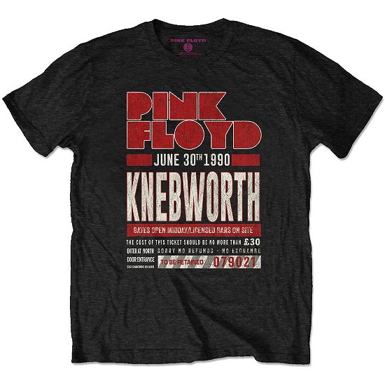Pink Floyd Unisex T-Shirt: Knebworth '90 Red - Pink Floyd - Koopwaar -  - 5056368685965 - 