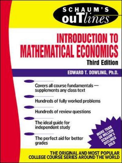 Cover for Edward Dowling · Schaum's Outline of Introduction to Mathematical Economics (Paperback Book) (2000)