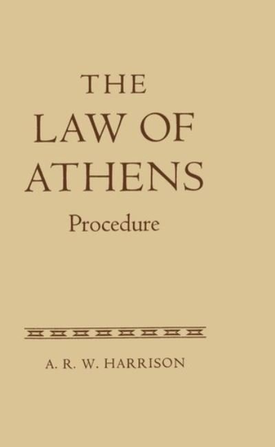 Cover for Oxford · The Law of Athens (Hardcover Book) (1971)