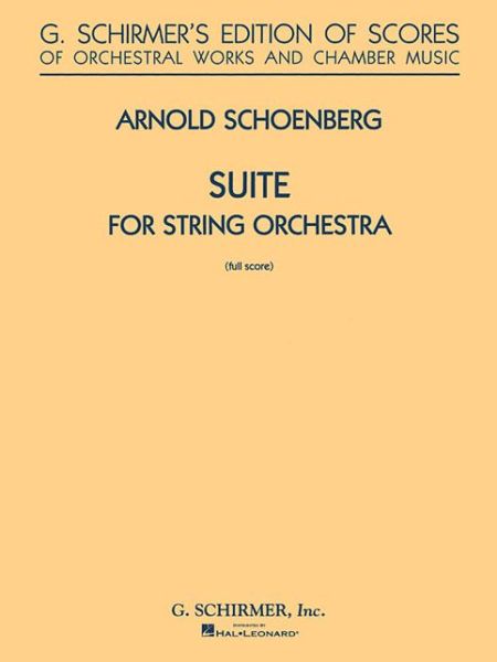 Cover for Arnold Schoenberg · Suite in G for String Orchestra (Paperback Book) (1995)