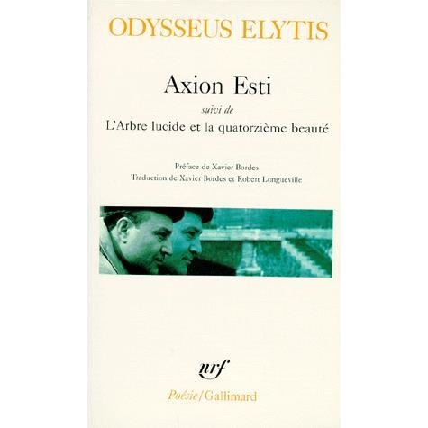 Cover for Odysseus Elytis · Axion Esti Arbre Lucid (Poesie / Gallimard) (French Edition) (Paperback Bog) [French edition] (1996)