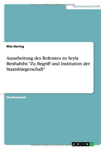 Ausarbeitung des Referates zu Se - Hering - Książki - GRIN Verlag - 9783640832965 - 17 lutego 2011