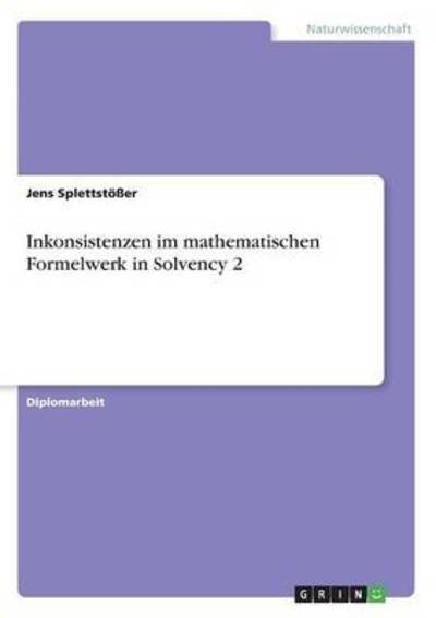 Cover for Splettstößer · Inkonsistenzen im mathemat (Bok) (2016)