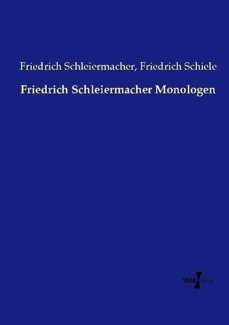 Cover for Schleiermacher · Friedrich Schleiermacher (Bok)