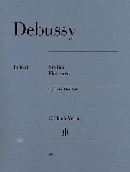 Cover for Claude Debussy · Debussy:syrinx,la Flute De Pan,fl.hn496 (Buch) (2018)