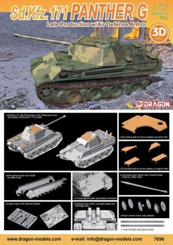 Cover for Dragon · 1/72 Sd.kfz. 171 Panther G W. Air Defense Armor (Leketøy)