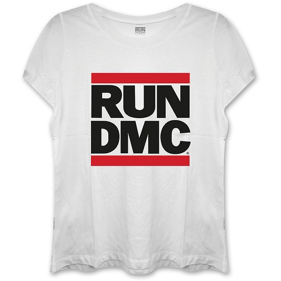 Cover for Run DMC · Run DMC Ladies Fashion Tee: Logo (Skinny Fit) (Klær) [size S] [White - Ladies edition]