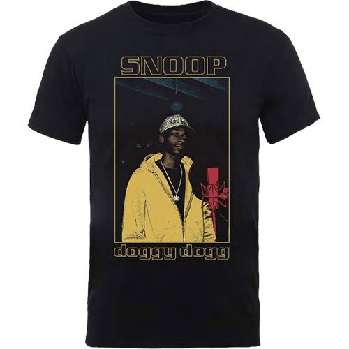 Cover for Snoop Dogg · Snoop Dogg Unisex Tee: Microphone (CLOTHES) [size S] [Black - Unisex edition]