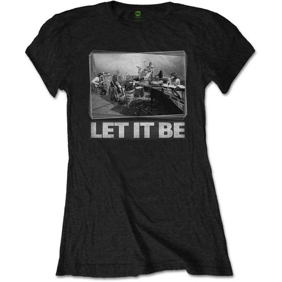 Cover for The Beatles · The Beatles Ladies T-Shirt: Let It Be Studio (T-shirt) [size L] [Black - Ladies edition]