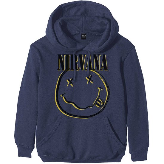 Nirvana Unisex Pullover Hoodie: Inverse Happy Face - Nirvana - Merchandise -  - 5056561018966 - 