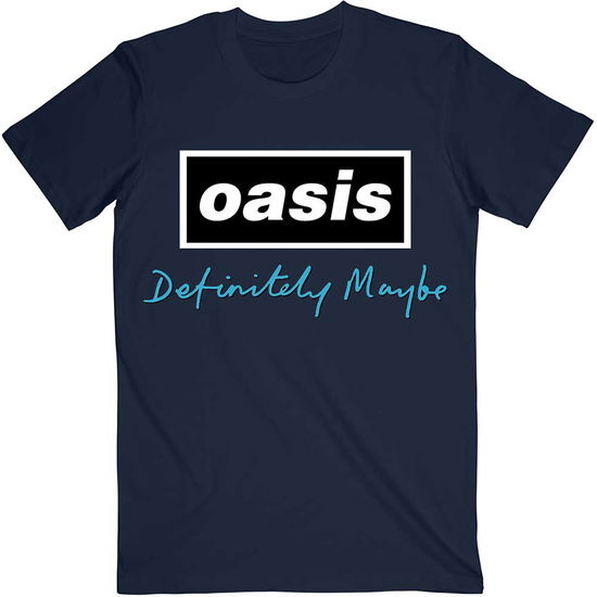 Oasis Unisex T-Shirt: Definitely Maybe Text Logo - Oasis - Merchandise -  - 5056737271966 - August 6, 2024