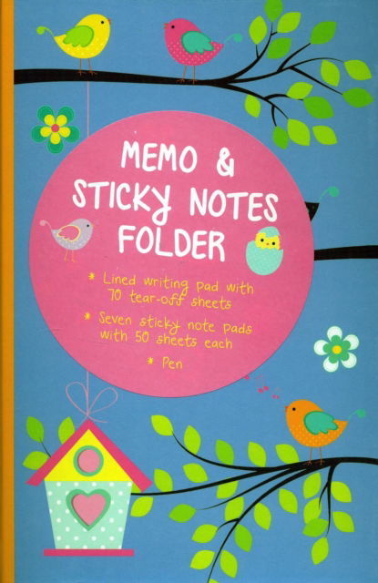 Cover for Peony Press · Memo &amp; Sticky Notes Folder: Cute Birds: Small Folder Containing 7 Sticky Notepads, a Tear-Off Lined Writing Pad, and Gel Pen (MERCH) (2016)