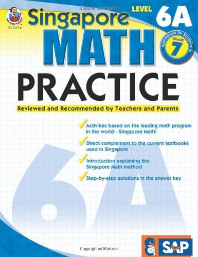 Cover for Not Available (Na) · Singapore Math Practice, Level 6a, Grade 7 (Paperback Bog) [Workbook edition] (2009)
