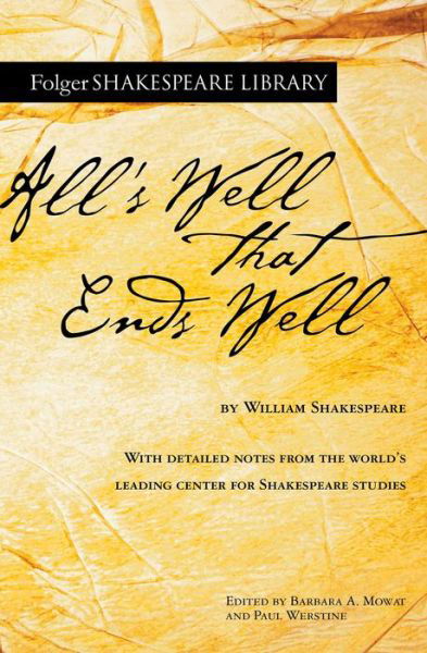 Cover for William Shakespeare · All's Well That Ends Well - Folger Shakespeare Library (Paperback Bog) (2020)