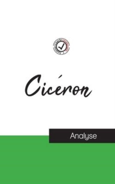 Cover for Ciceron · Ciceron (etude et analyse complete de sa pensee) (Paperback Bog) (2022)