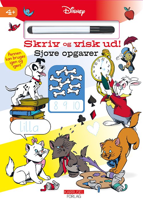 Cover for Disney: Disney - Skriv og visk ud - Sjove opgaver (Paperback Book) [1e uitgave] (2023)