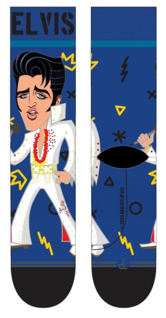 Cover for Elvis Presley · Elvis Cartoon Crew Blue Socks (One Size) (Socks) (2025)
