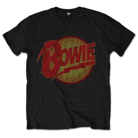 David Bowie Unisex T-Shirt: Diamond Dogs Vintage (Black) - David Bowie - Produtos - Rockoff - 5055295377967 - 20 de dezembro de 2019