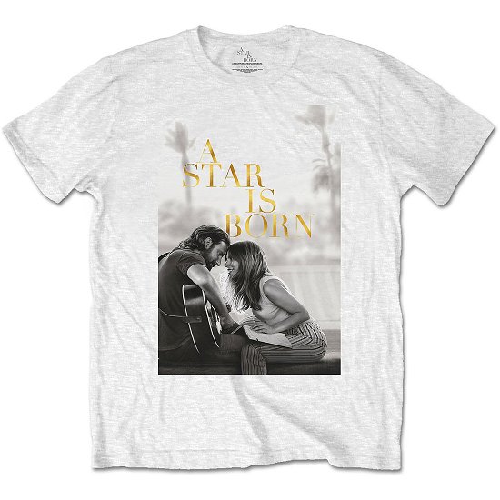 A Star Is Born: Jack & Ally Movie Poster White (T-Shirt Unisex Tg. S) - A Star Is Born - Merchandise -  - 5056170693967 - 