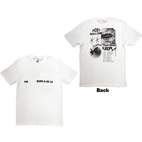 Post Malone Unisex T-Shirt: Collage (Back Print & Ex-Tour) - Post Malone - Koopwaar -  - 5056737232967 - 