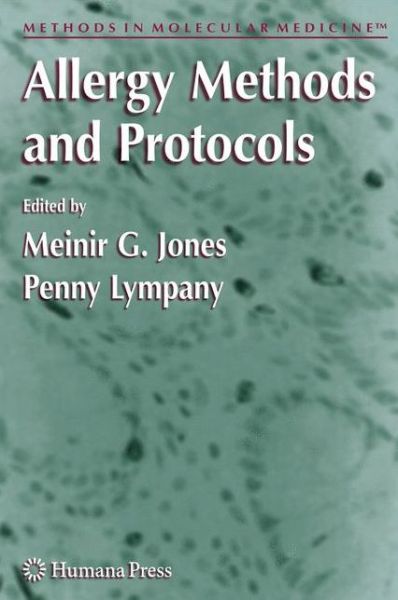 Cover for Susan Gordon · Allergy Methods and Protocols - Methods in Molecular Medicine (Hardcover Book) (2008)