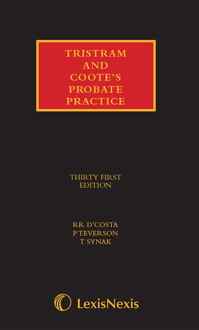 Cover for Roland D'Costa · Tristram and Coote's Probate Practice Set: (includes mainwork, and supplement with CD-ROM) (Book) (2018)