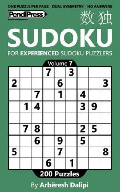 Cover for Arbëresh Dalipi · Sudoku Book for Experienced Puzzlers (Paperback Book) (2016)