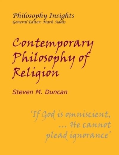 Cover for Steven Duncan · Contemporary Philosophy of Religion (Book) (2016)