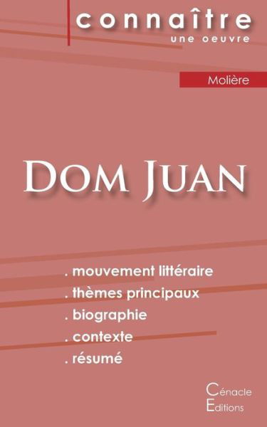 Fiche de lecture Dom Juan de Moliere (analyse litteraire de reference et resume complet) - Molière - Libros - Les éditions du Cénacle - 9782367884967 - 2 de noviembre de 2022