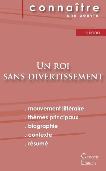 Cover for Jean Giono · Fiche de lecture Un roi sans divertissement de Jean Giono (Analyse litteraire de reference et resume complet) (Pocketbok) (2022)