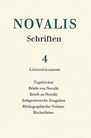 Cover for Novalis · Schriften.Kohlh.4 (Bog) (1998)
