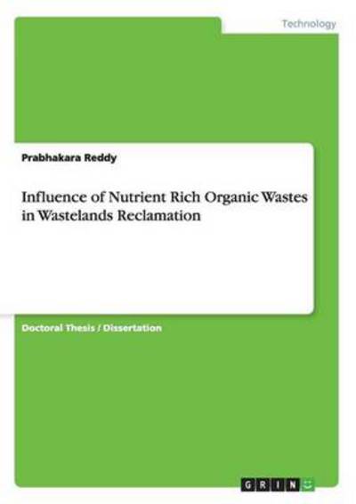 Cover for Reddy · Influence of Nutrient Rich Organi (Book) (2014)