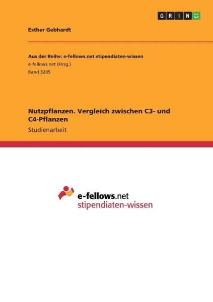 Cover for Gebhardt · Nutzpflanzen. Vergleich zwisch (Buch)