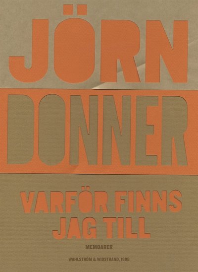 Cover for Jörn Donner · Varför finns jag till (ePUB) (2015)